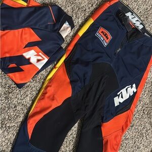 KTM Kids Racing Suit - Orange and Blue